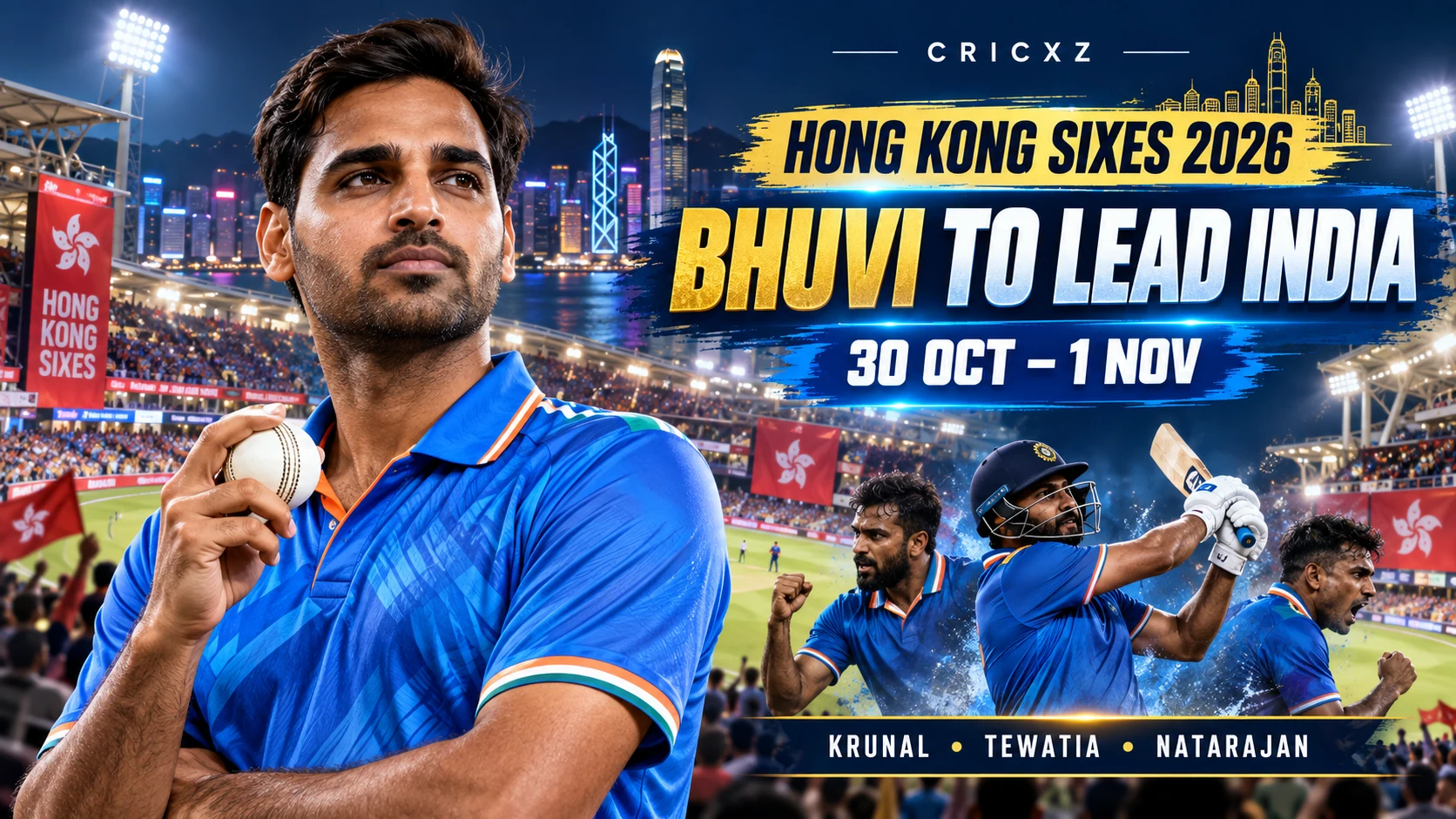 Bhuvneshwar Kumar named India captain for Hong Kong Sixes 2026