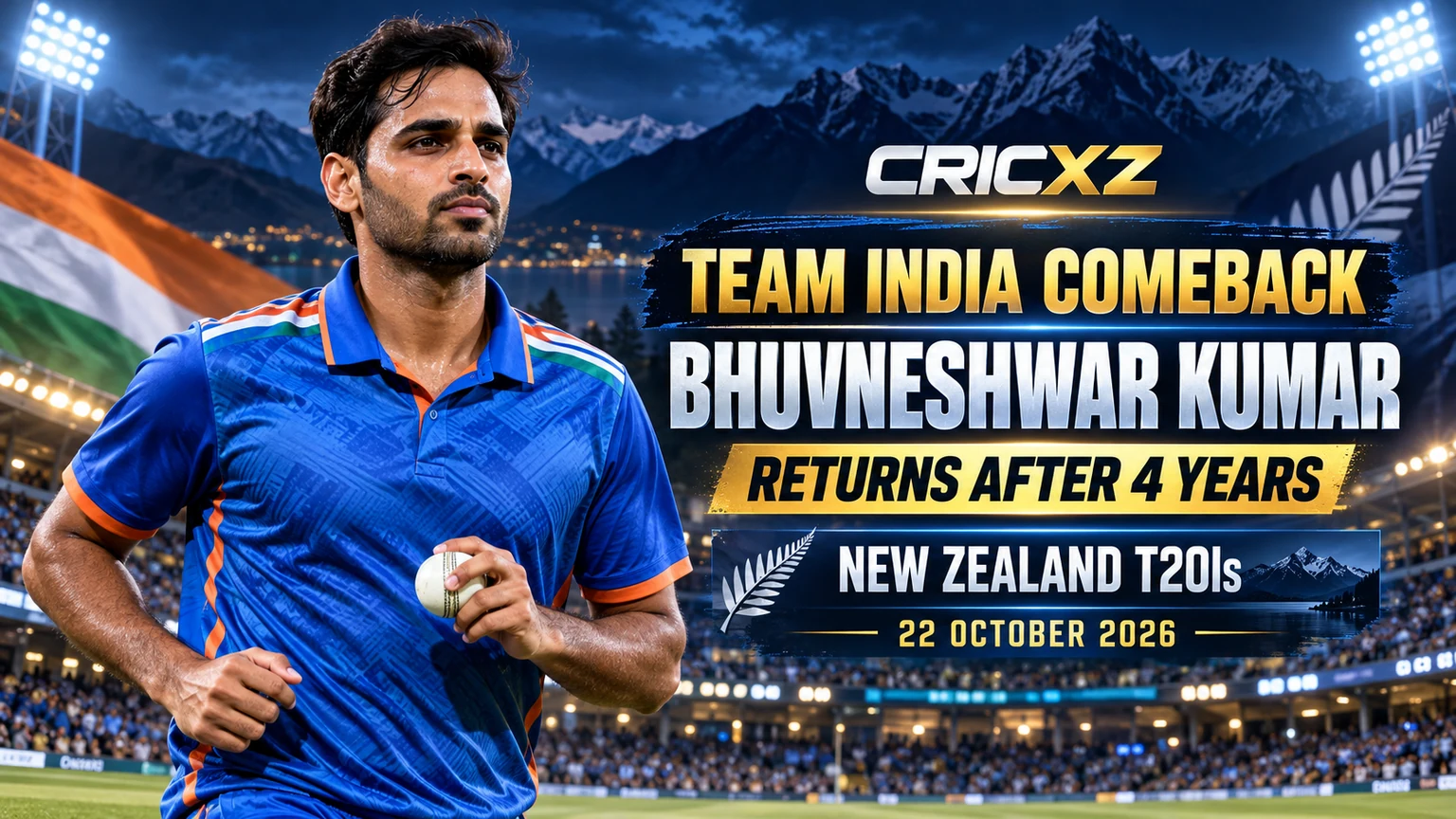 Bhuvneshwar Kumar returns to India's T20I squad for New Zealand