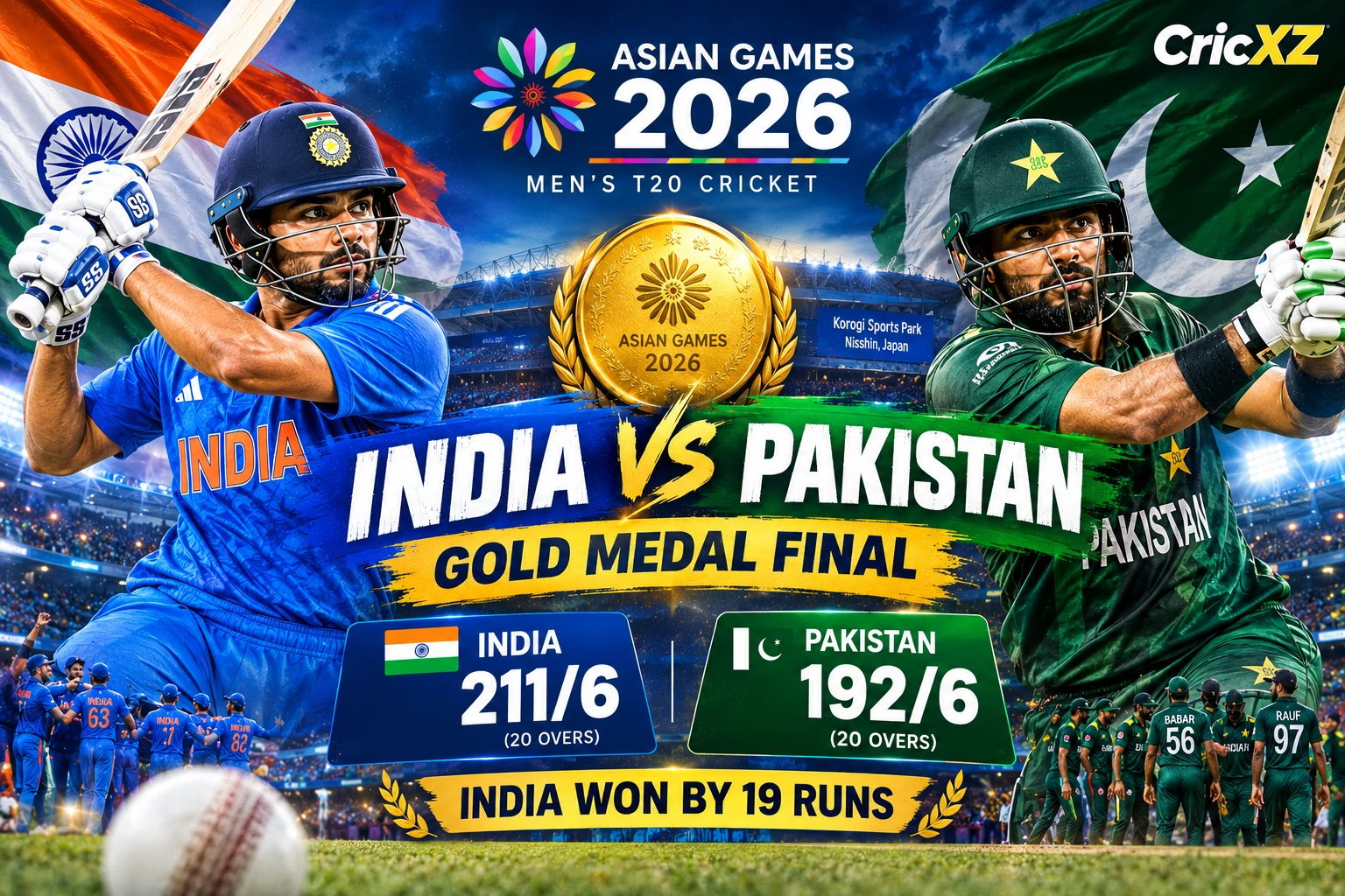 India vs Pakistan Asian Games 2026 men's cricket final