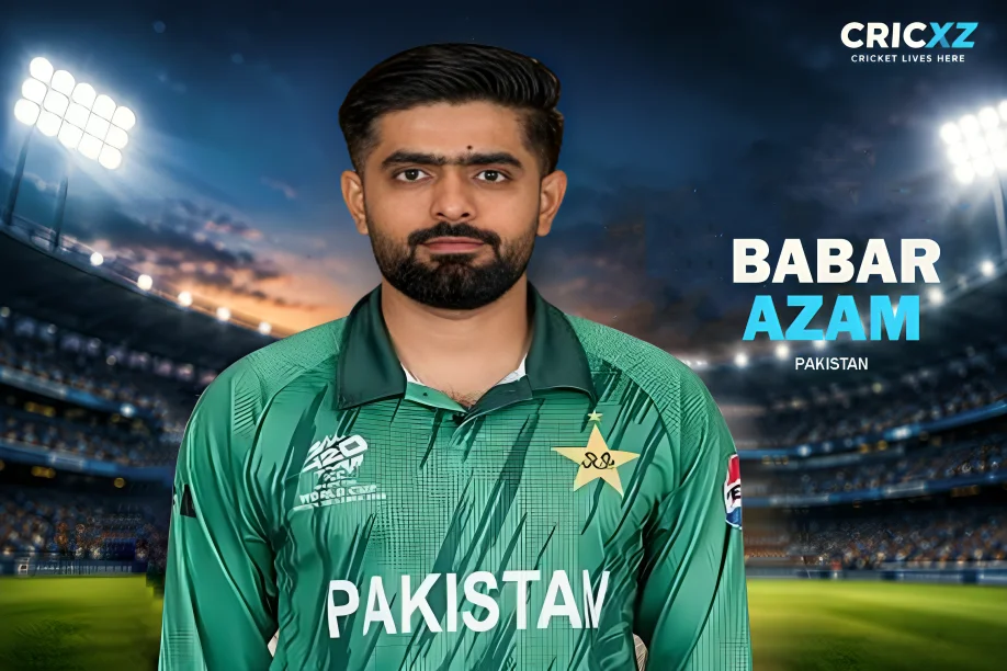 CricXZ editorial illustration of Babar Azam