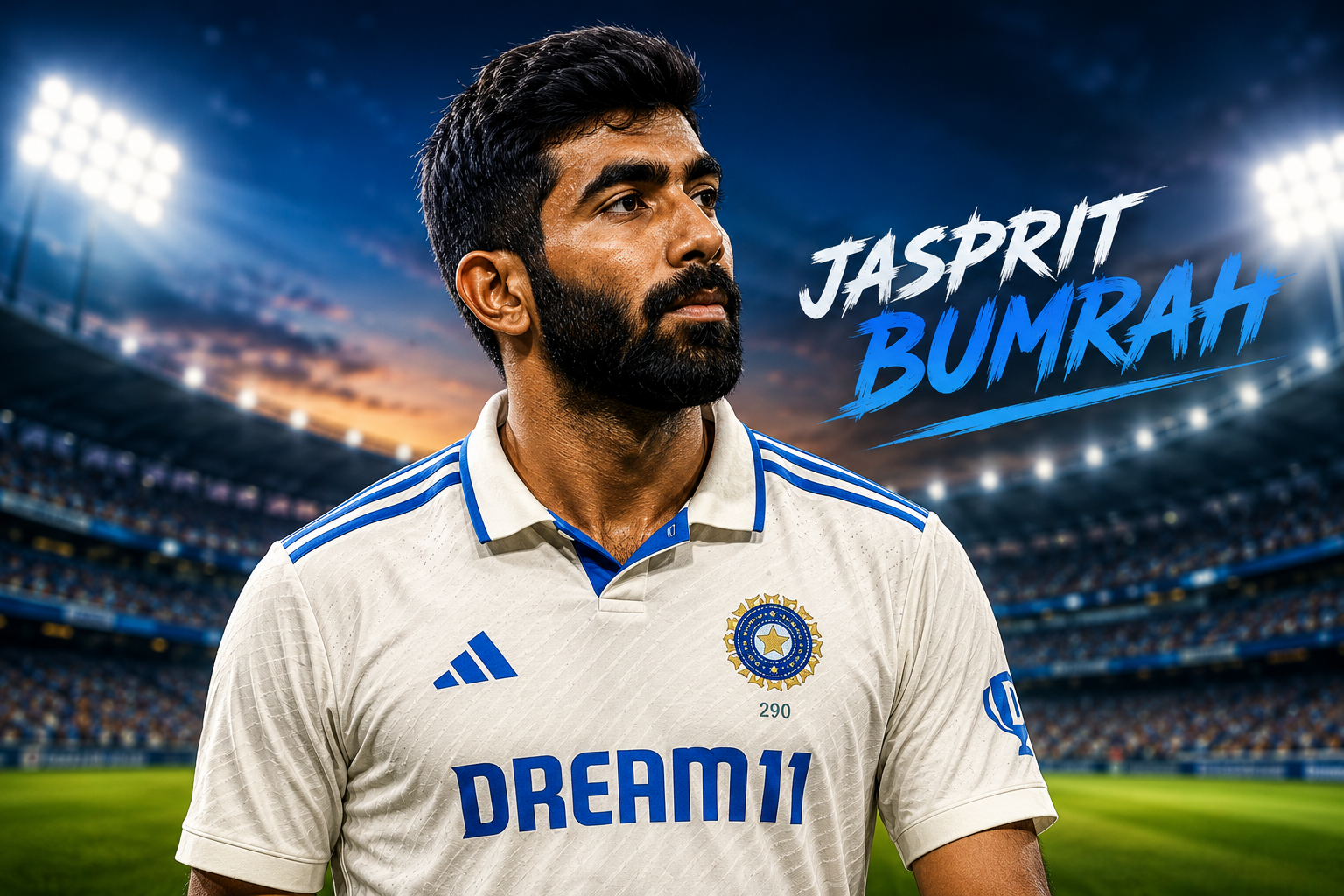 Jasprit Bumrah editorial illustration for CricXZ