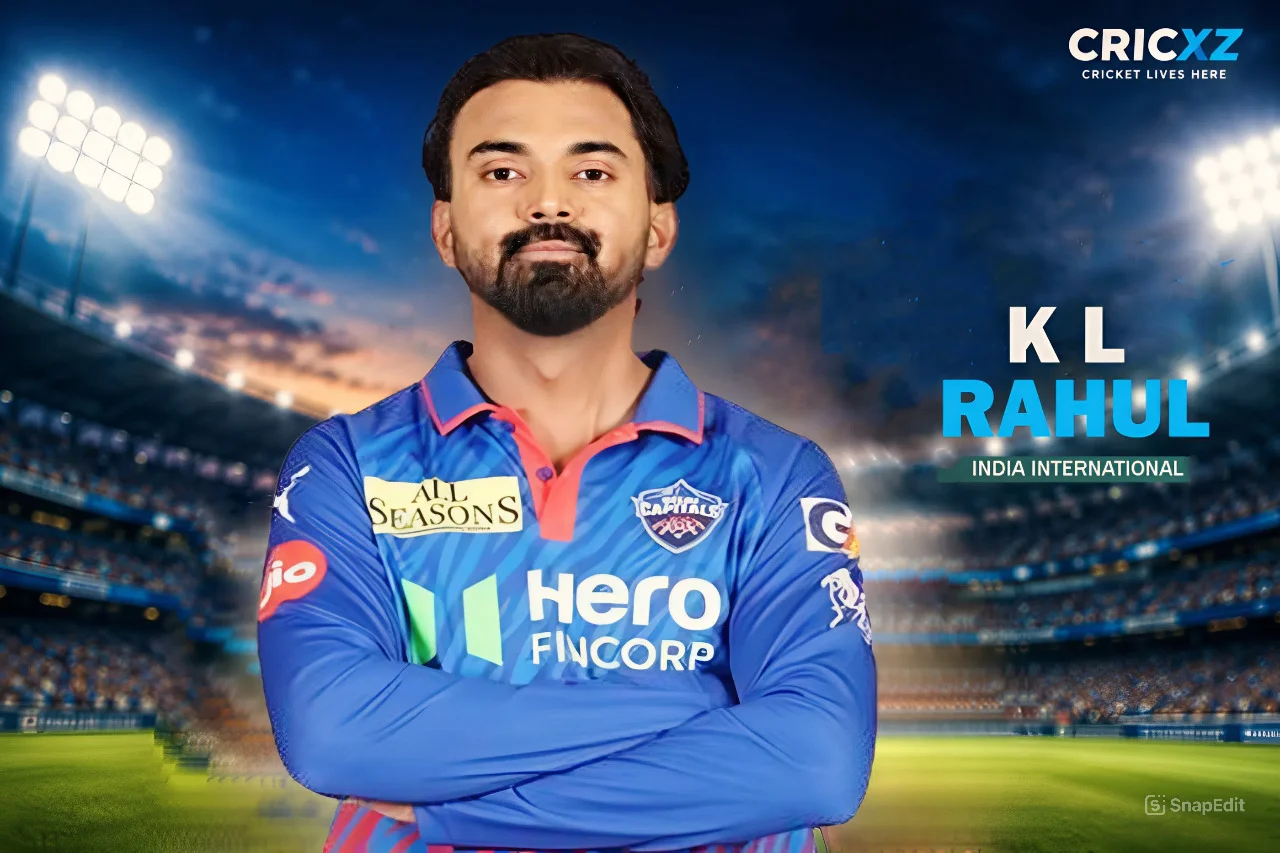 CricXZ editorial illustration of K L Rahul